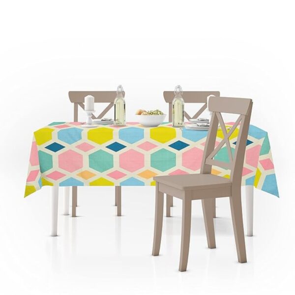 RRC Super Soft Brushed Microfiber Cotton Dining Rectangular Table Covers Pink Yellow - LXINDIA.COM