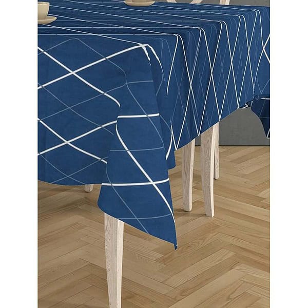 RRC Super Soft Brushed Microfiber Cotton Dining Table Cloth Rectangular Table Covers Blue 1 - LXINDIA.COM