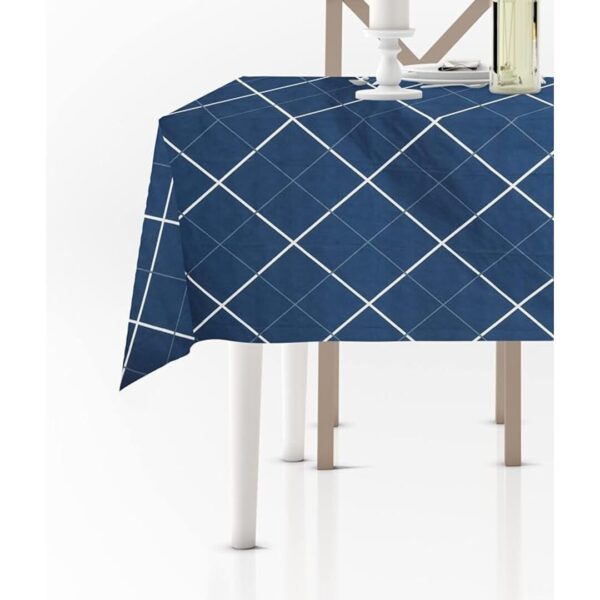 RRC Super Soft Brushed Microfiber Cotton Dining Table Cloth Rectangular Table Covers Blue 2 - LXINDIA.COM