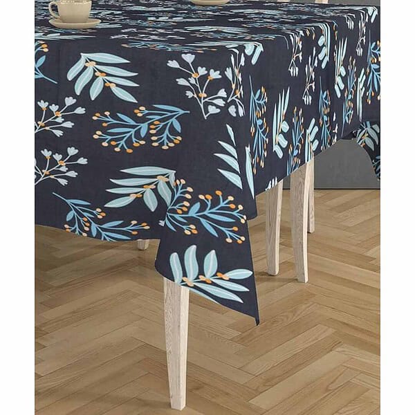 RRC Super Soft Brushed Microfiber Cotton Dining Table Cloth Rectangular Table Covers Navy 1 - LXINDIA.COM