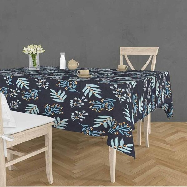 RRC Super Soft Brushed Microfiber Cotton Dining Table Cloth Rectangular Table Covers Navy 3 - LXINDIA.COM