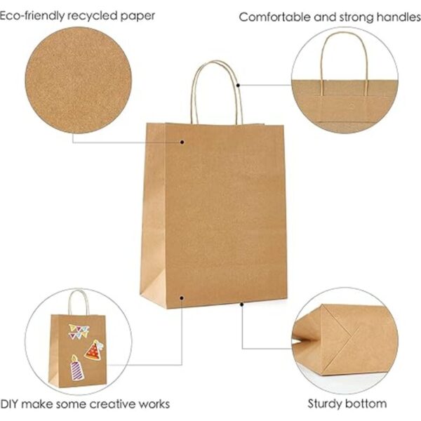 RanGit Bhumi Brown Paper Bags 9 12 4 25pcs 2 - LXINDIA.COM