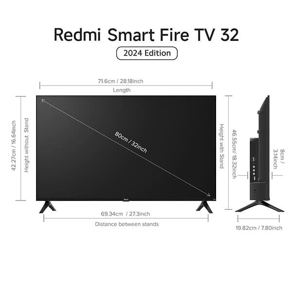 Redmi 80 cm 32 inches F Series HD Ready Smart LED Fire TV L32MA FVIN Black3 - LXINDIA.COM