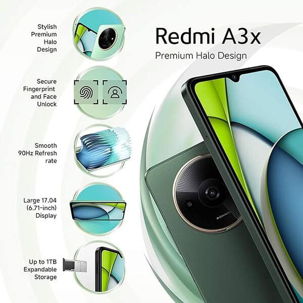 Redmi A3X Olive Green 4GB RAM 128GB Storage 1 - LXINDIA.COM