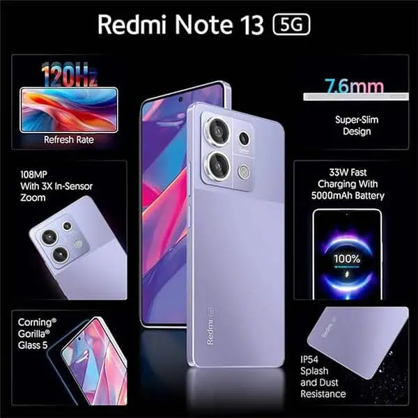 Redmi Note 13 5G Chromatic Purple 6GB RAM 128GB Storage 1 - LXINDIA.COM