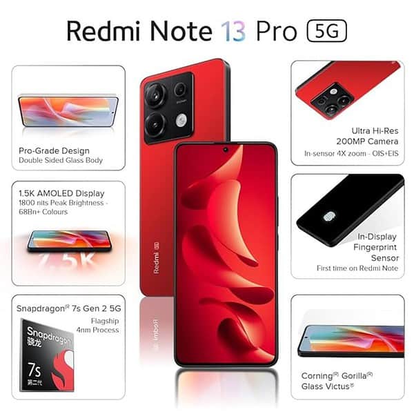 Redmi Note 13 Pro Scarlet Red 8GB RAM 128GB Storage 1 - LXINDIA.COM