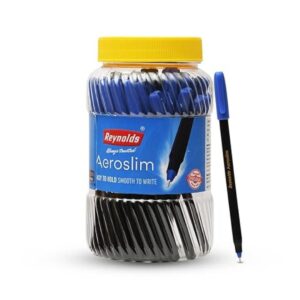 Reynolds AEROSLIM Ball Pen SET 50 BLUE PENS WITH COMFORTABLE GRIP - LXINDIA.COM