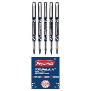 Reynolds TRIMAX RollerBall Pen SET 5 BLACK - LXINDIA.COM