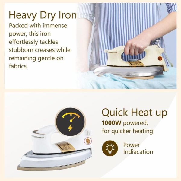 Rico 1000W Heavy Weight Dry Iron Press1 - LXINDIA.COM