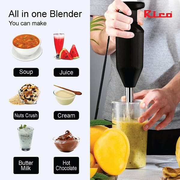 Rico Heavy Duty Portable Hand Blender For Kitchen3 - LXINDIA.COM