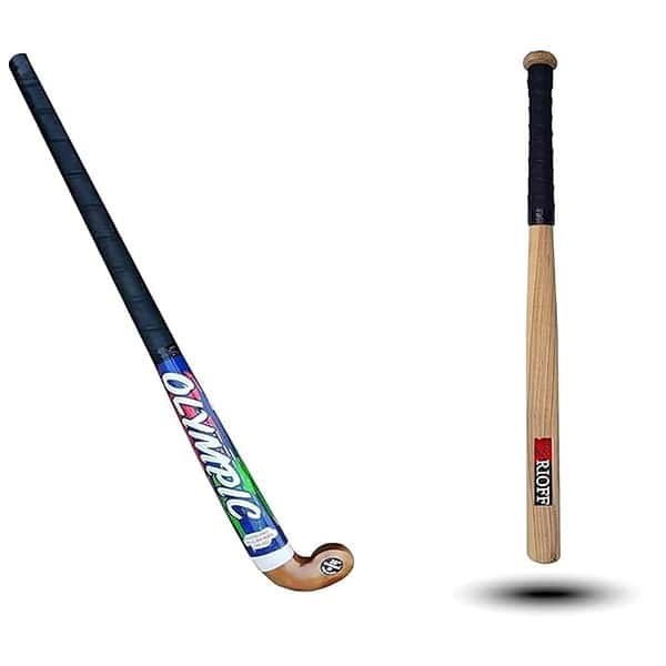 Rioff® Hockey Stick With Baseball bat Heavy Duty Natural basebat Olypic Hockey - LXINDIA.COM