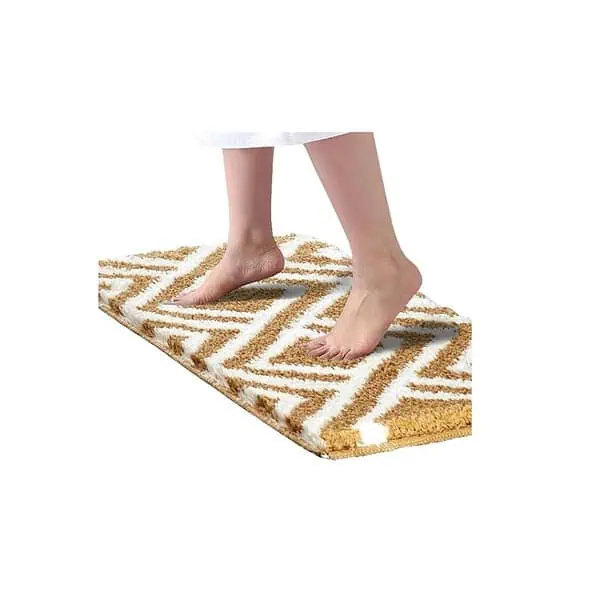 Roseate Egyptian Super Soft 40x60 cm Microfibre Bath Mat Biege Pack of 1 - LXINDIA.COM