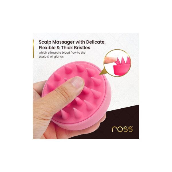 Ross Round Pink Hair Scalp Massager Shampoo Hair BrushPack of 2 - LXINDIA.COM