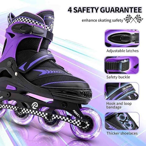 Ruthfot Adjustable Inline Skates for Boys and Girls 2 - LXINDIA.COM