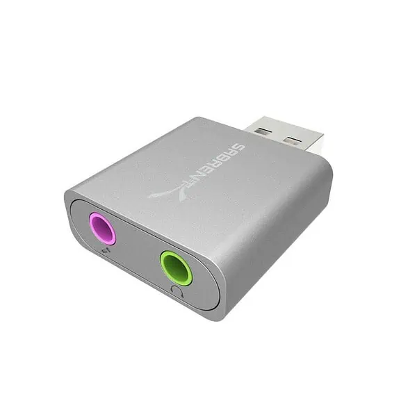 SABRENT USB ALUMINUM EXTERNAL STEREO SOUND ADAPTER - LXINDIA.COM