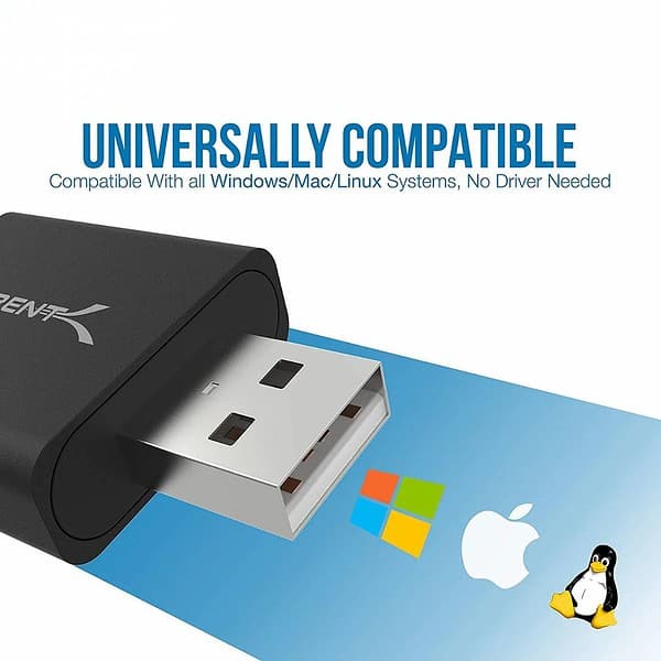 SABRENT USB ALUMINUM EXTERNAL STEREO SOUND ADAPTER BLACK 3 - LXINDIA.COM