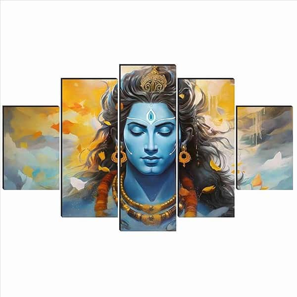 SAF Shiva Paintings For Wall Decoration Set Of Five 1 - LXINDIA.COM