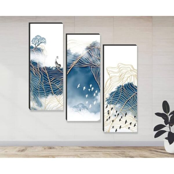 SAF paintings set of 3 Tree And Birds self adeshive wall paintin SANF SJ161 1 - LXINDIA.COM