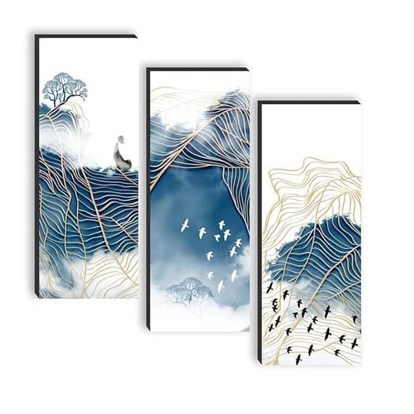 SAF paintings set of 3 Tree And Birds self adeshive wall paintin SANF SJ161 - LXINDIA.COM