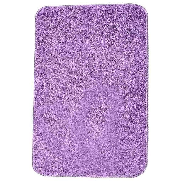 SARAL HOME EASY LIVING Saral Home Microfiber Bath Mat Pack Of 2 Purple 1 - LXINDIA.COM