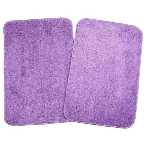 SARAL HOME EASY LIVING Saral Home Microfiber Bath Mat Pack Of 2 Purple 2 - LXINDIA.COM