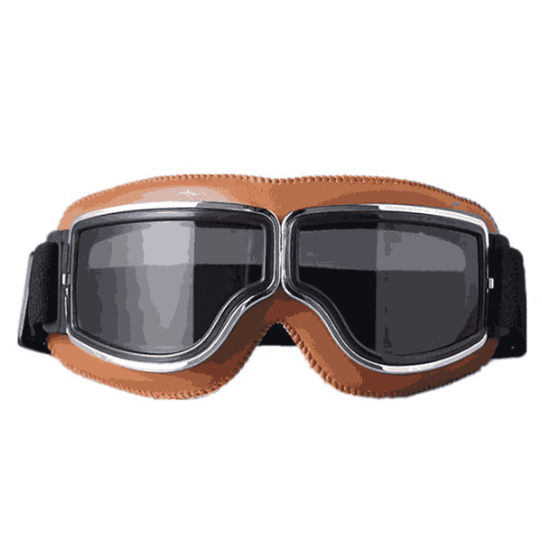 SARTE Motorcycle Riding Goggles Vintage Goggles Pack of 1 Tan Black - LXINDIA.COM