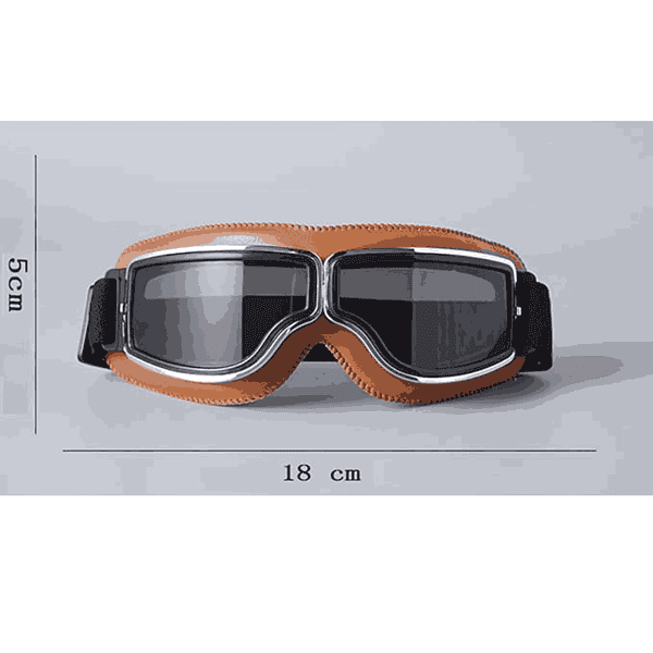 SARTE Motorcycle Riding Goggles Vintage Goggles Pack of 1 Tan Black3 - LXINDIA.COM