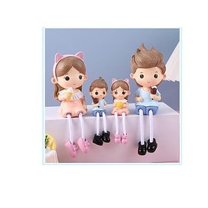 SATYAM KRAFT 4 pcs Hanging Legs Showpiece Cute Boy and Girl - LXINDIA.COM