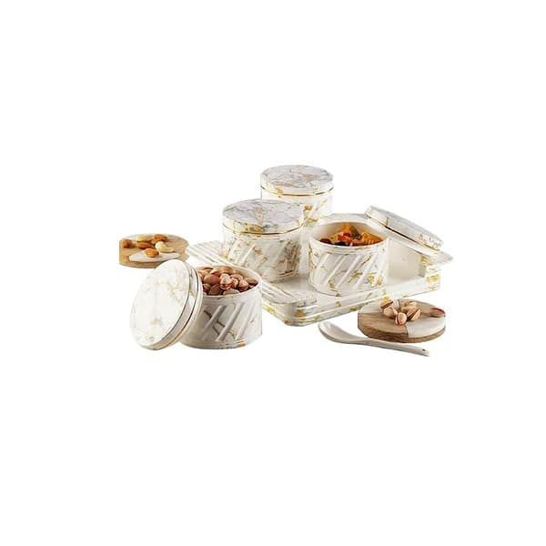 SELVEL Air Tight Container Set 430ml 4 Pieces Polypropylene White - LXINDIA.COM