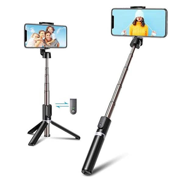 SHARP BEAK Extendable Selfie Stick with Wireless Remote and Tripod Stand Black - LXINDIA.COM