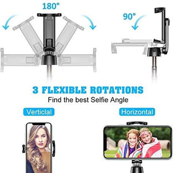 SHARP BEAK Extendable Selfie Stick with Wireless Remote and Tripod Stand Black2 - LXINDIA.COM