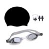 SHIFTER swimming kit combo set with wide lense swimming goggles blue silicone swimming cap BLACK - LXINDIA.COM