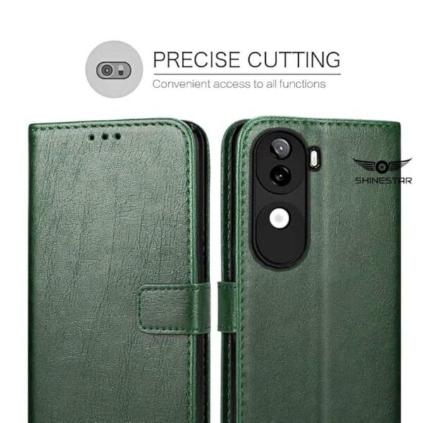 SHINESTAR iQOO Z9s 5G Flip Back Cover Green2 - LXINDIA.COM