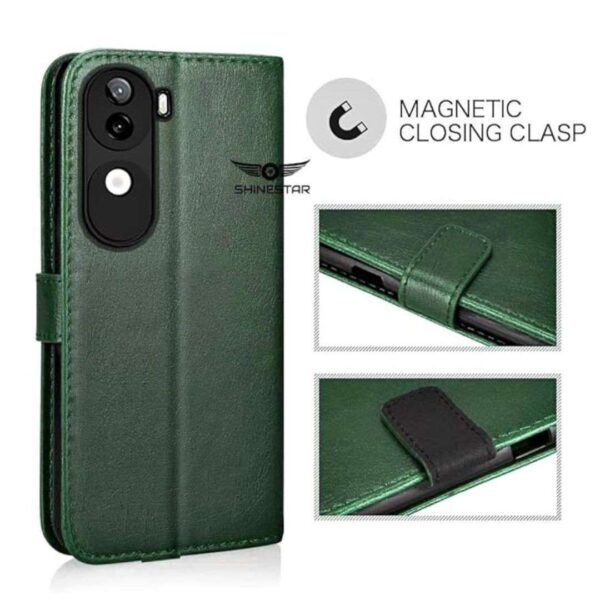 SHINESTAR iQOO Z9s 5G Flip Back Cover Green3 - LXINDIA.COM