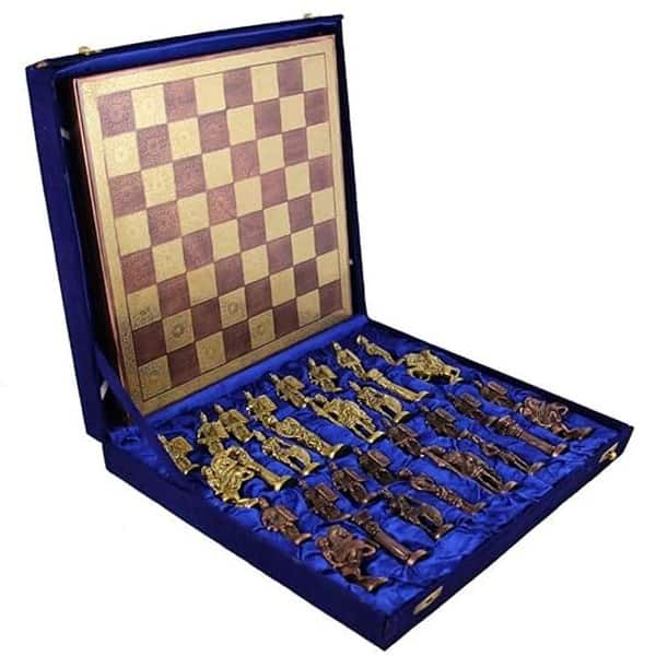 SHORO Collectible Premium Metal Brass Made Chess Board Game Set 2 - LXINDIA.COM