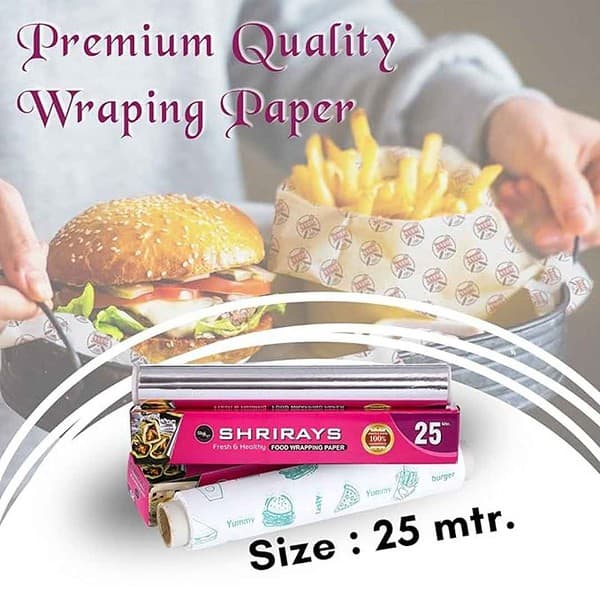 SHRIRAYS Aluminium Foil 25 Meters Food Wrapping Paper 2 - LXINDIA.COM