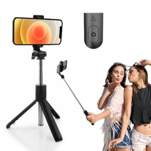 SHUBONIK Extendable Cell Phone Tripod Stand with Wireless Remote and Phone Holder - LXINDIA.COM