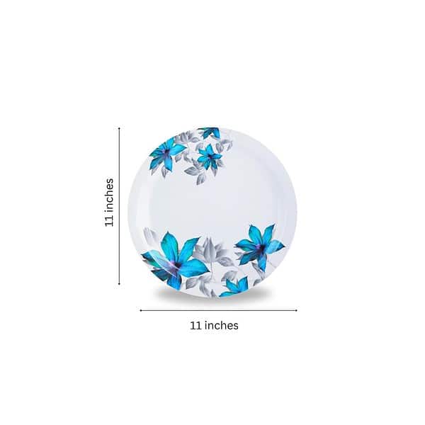 SKG ENTERPRISES Melamine Dinner Plates 6 Pieces Blue C - LXINDIA.COM