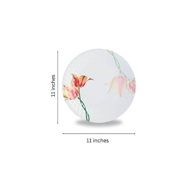 SKG ENTERPRISES Melamine Dinner Plates 6 Pieces Tulip A - LXINDIA.COM