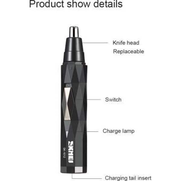 SKMEI Black 2 in 1 electric nose rechargeable hair trimmer Men Women2 - LXINDIA.COM