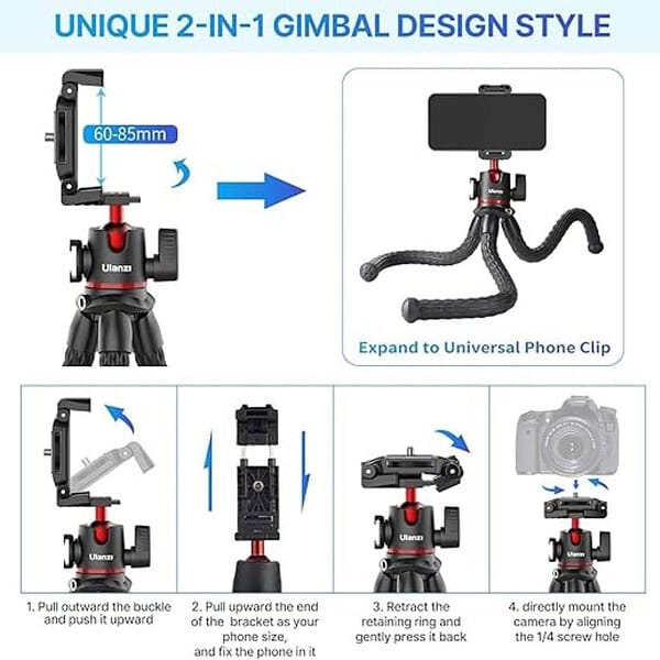 SKYCELL Flexible Tripod Stand for Mobile Phone And DSLR Camera1 - LXINDIA.COM