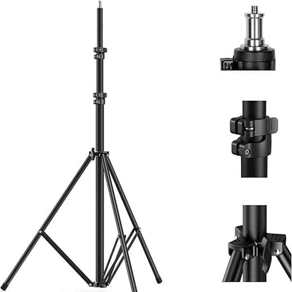 SKYCELL Portable 7 Feet 84 Inch Long Tripod Stand with Adjustable Mobile Clip Holder1 - LXINDIA.COM