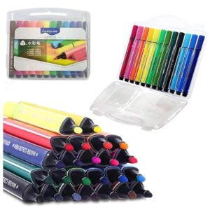 SNAPTRON Washable Watercolor Sketch Pen 12 Set - LXINDIA.COM