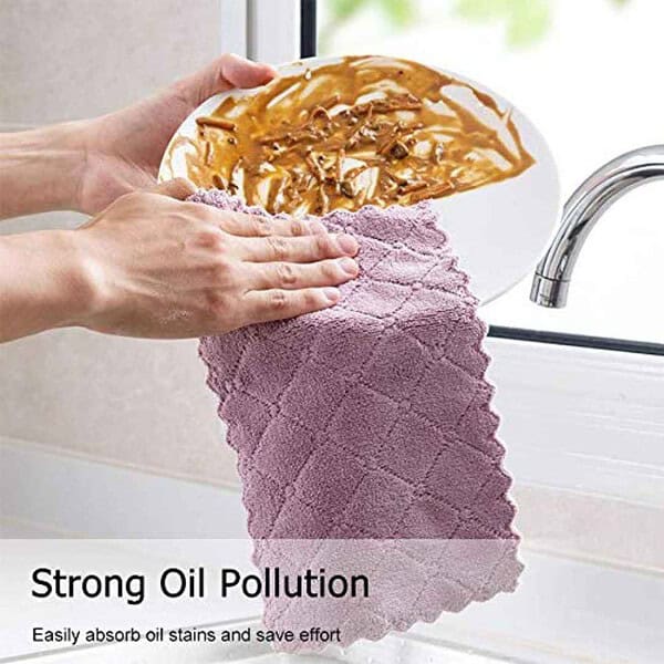 SOBBY 10 Pcs Small Size Kitchen Dish Cleaning Microfiber Wipes Cleaning Cloth 1 - LXINDIA.COM