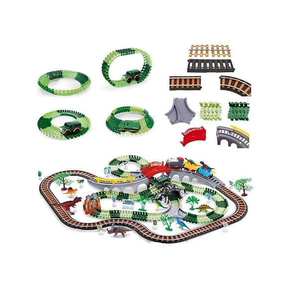 SOFTIES Dinosaur Toy Train with Track Set 2 min - LXINDIA.COM