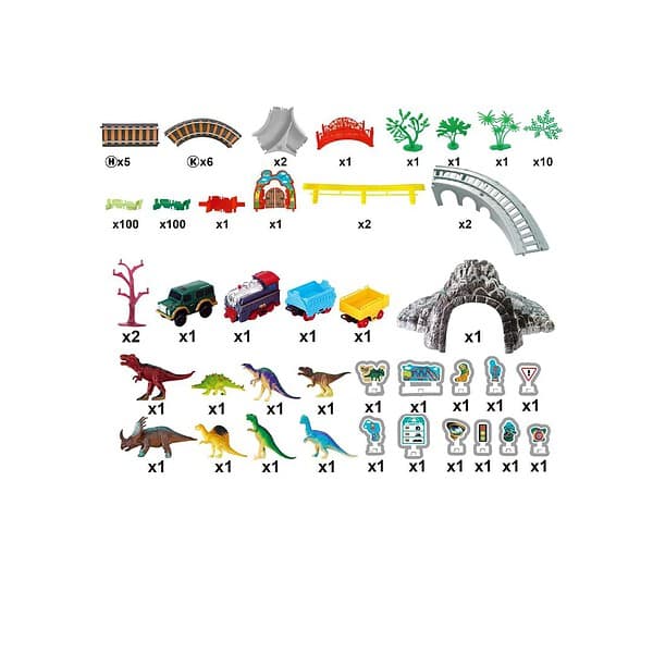 SOFTIES Dinosaur Toy Train with Track Set 3 - LXINDIA.COM