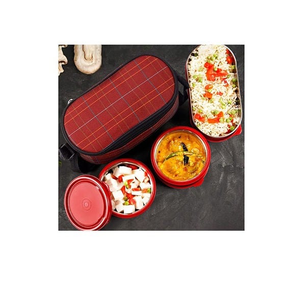 SOPL OLIVEWARE Milano Lunch Box Red b - LXINDIA.COM