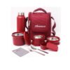 SOPL OLIVEWARE Teso Pro Lunch Box With Steel CutleryMaroon - LXINDIA.COM