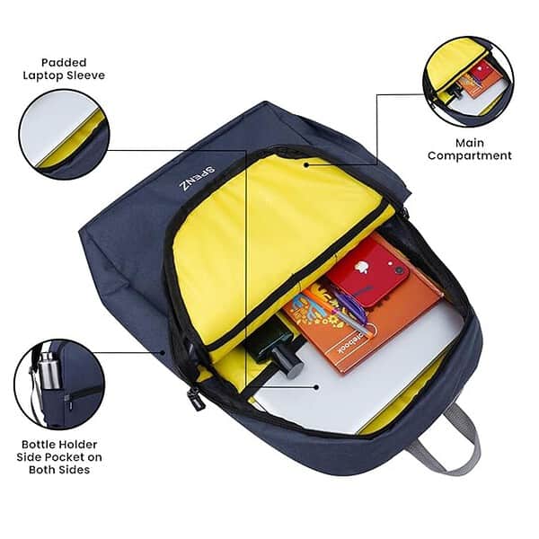 SPENZ BAGS Saffron Mini Laptop Bag School and College Backpack 3 - LXINDIA.COM