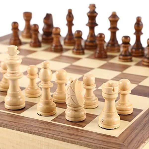 SPOCCO 11X11 Foldable Wooden Chess Board Set 2 - LXINDIA.COM